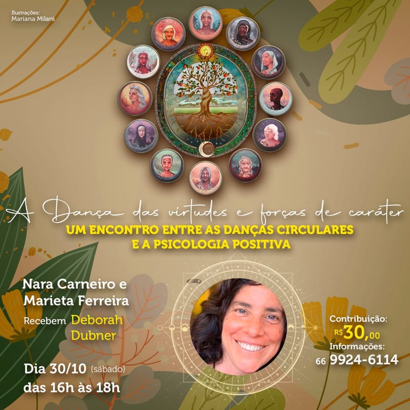 RODA DE CONVERSA ONLINE: PSICOLOGIA POSITIVA E DANÇAS CIRCULARES