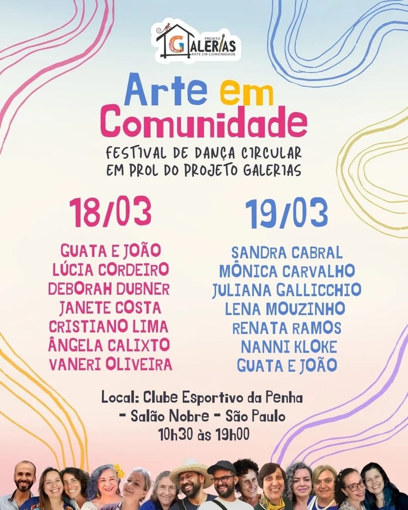 1⁰ Festival de Danças Circulares Beneficente em prol do Projeto Galerias