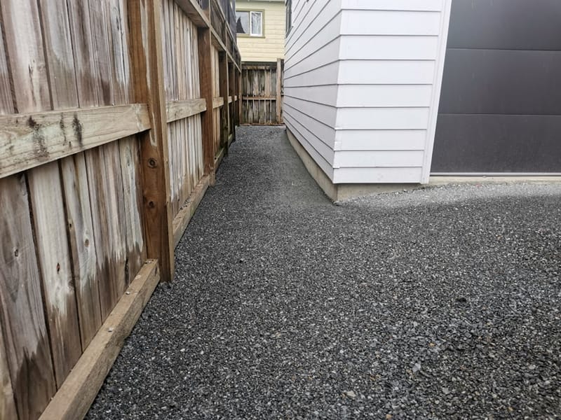Pavers and Concrete Gravel Pathway