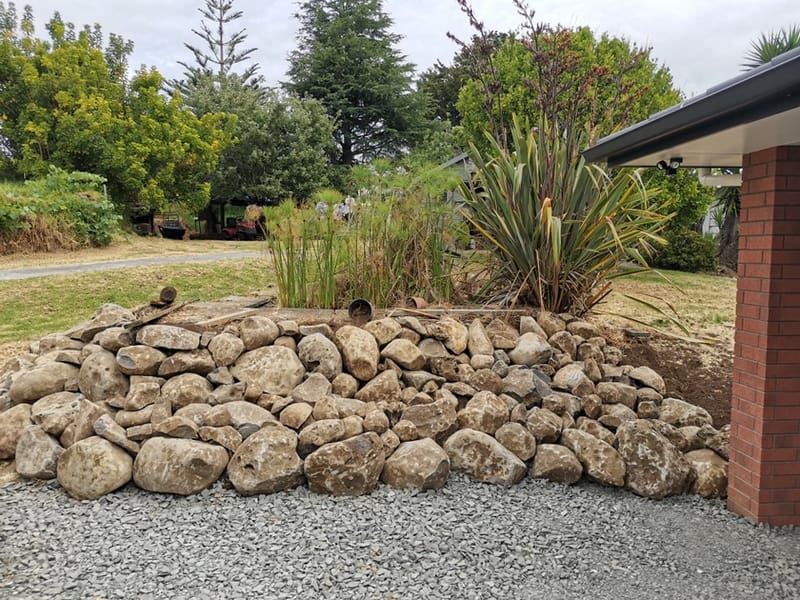 Volcanic Rock Retaining Walls