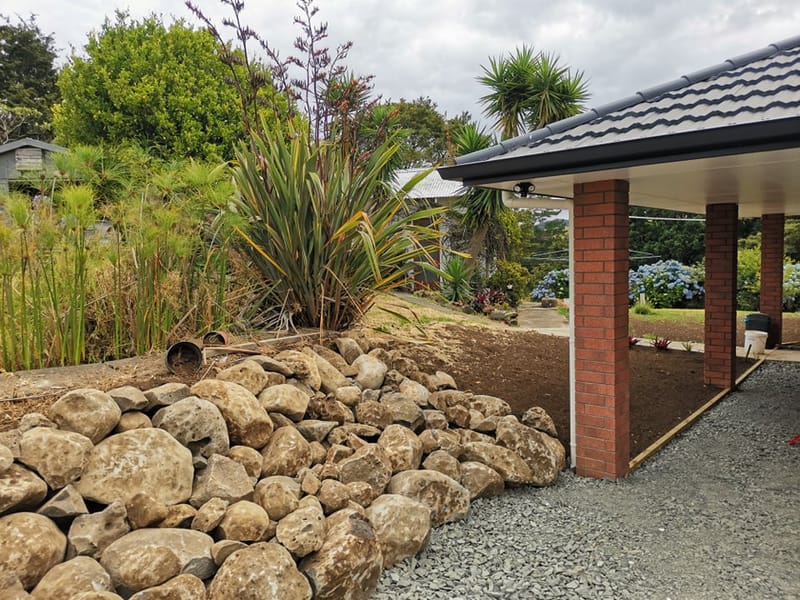 Volcanic Rock Retaining Walls