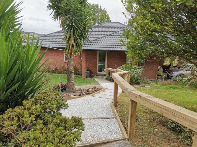 White Limechip Retained Stairs