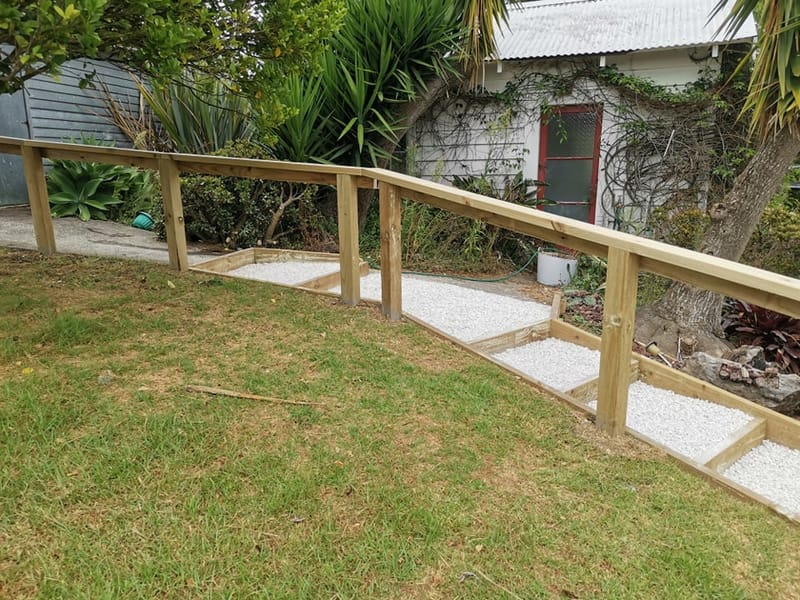 White Limechip Retained Stairs