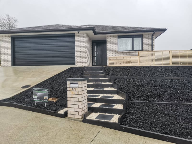 Paved and Lime Chip Built in Stairway