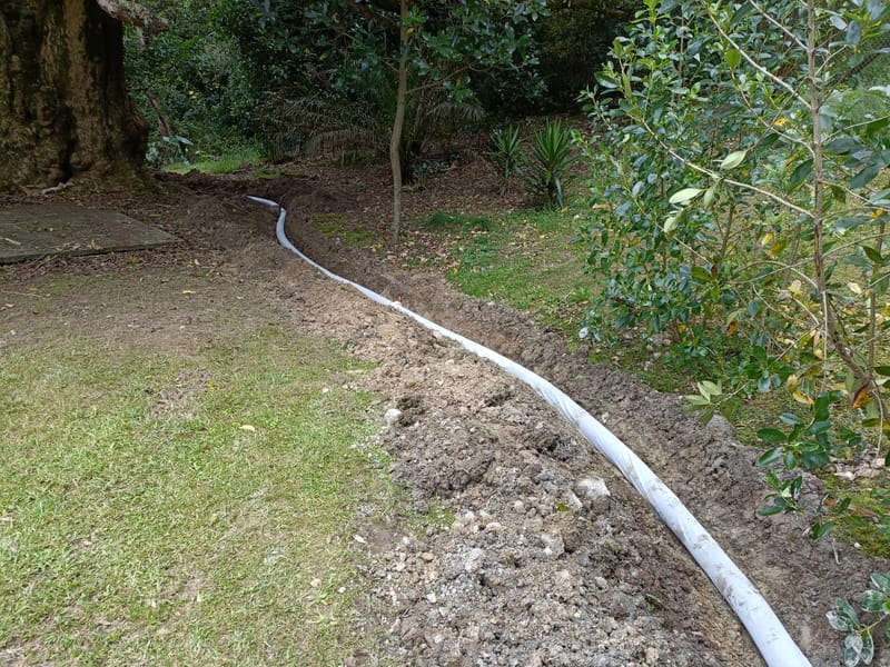 Section and Retaining Wall Drainage