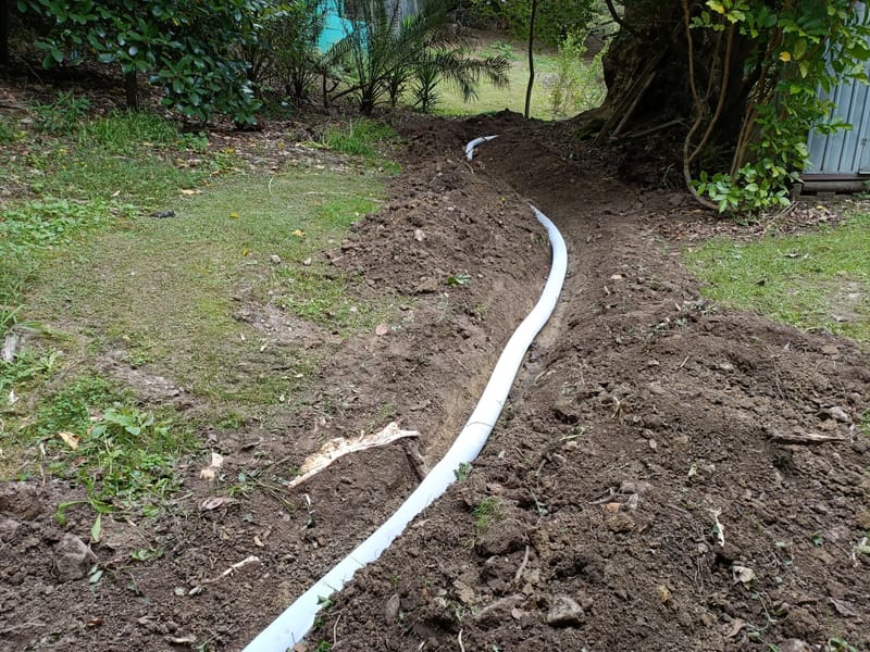 Section and Retaining Wall Drainage