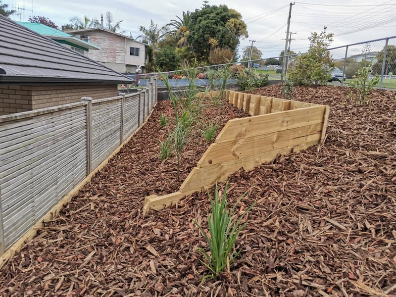 Low Garden Timber Retaining Walls