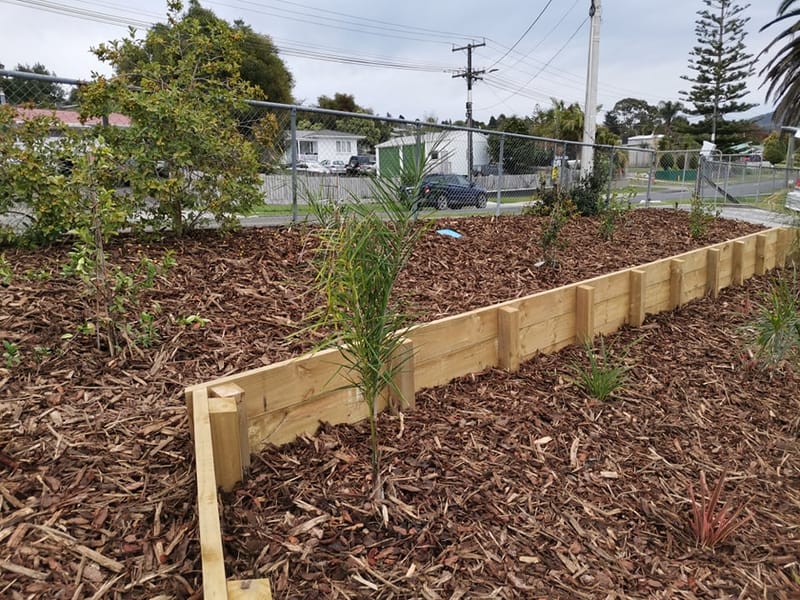 Low Garden Timber Retaining Walls