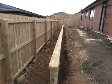 Large Timber Retaining Wall