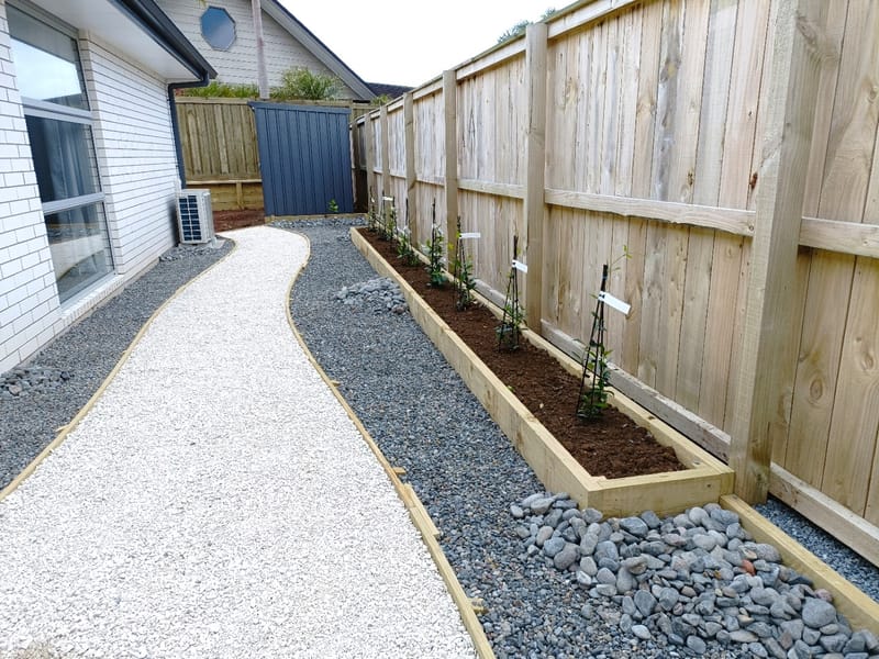 White Limechip Pathway With Grey Pebbles