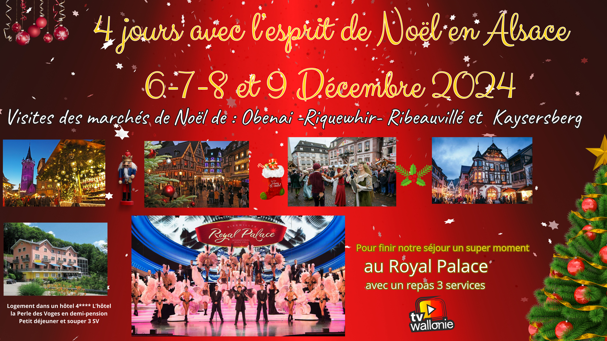 Voyage de 4 jours sur les marchés de Noël d'Alsace 2024