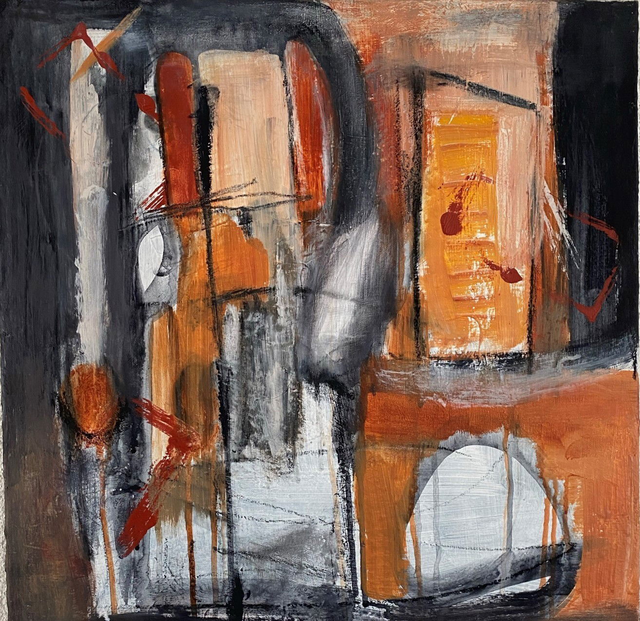 Antonella Gasparin: ArcodiBruno - Acryl auf Leinwand. 50 x 50 cm