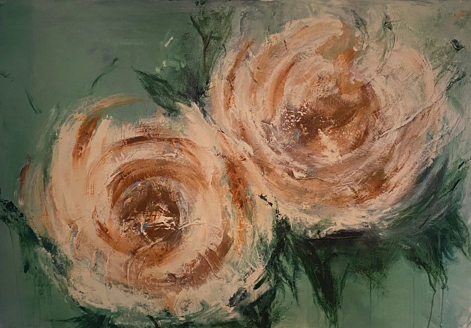 Antonella Gasparin: BaciodiRose- Acryl auf Leinwand. 115 x 80 cm