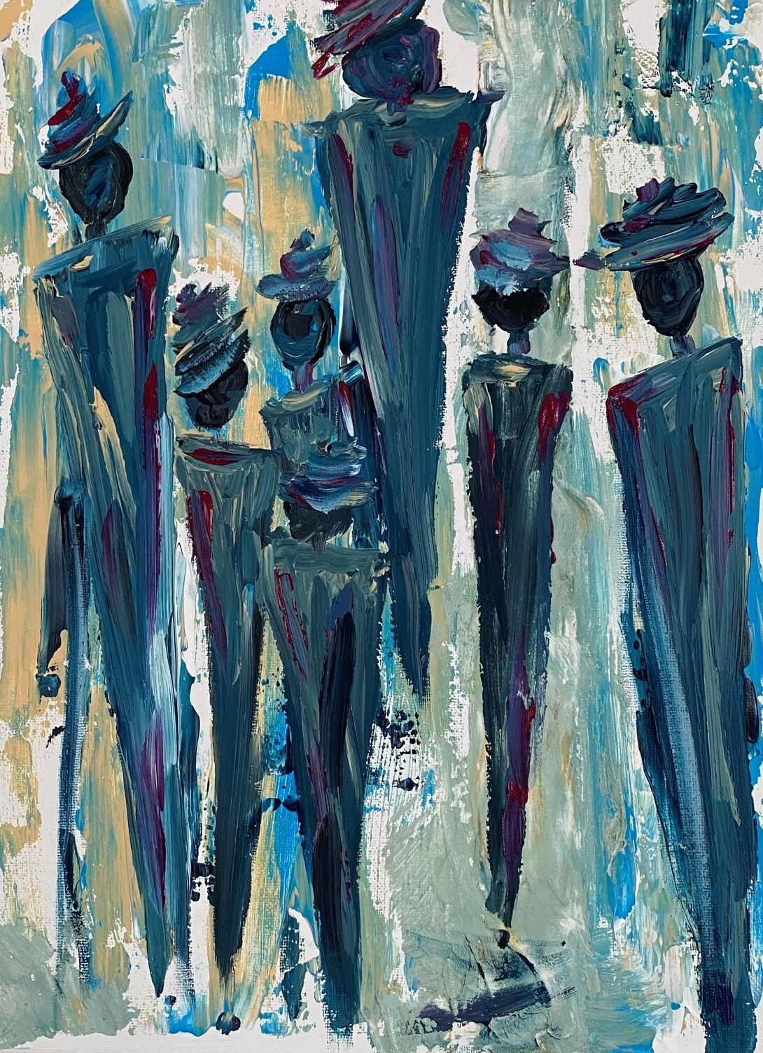 GenteGentile I  - Acryl auf Leinwand. 30 x 40 cm (verkauft)
