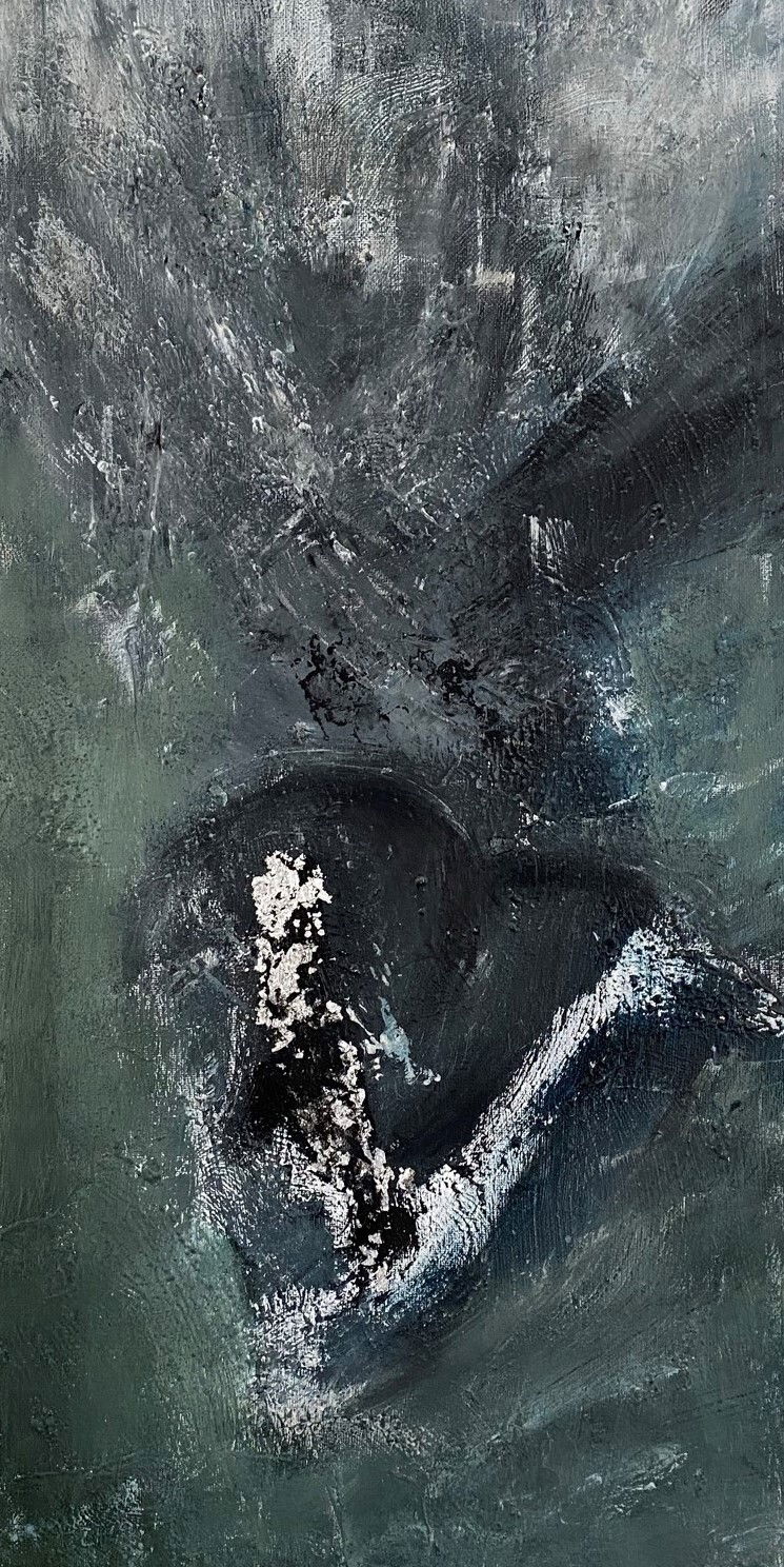 Antonella Gasparin: CuorSpaziale - Acryl auf Leinwand, 30 x 60 cm