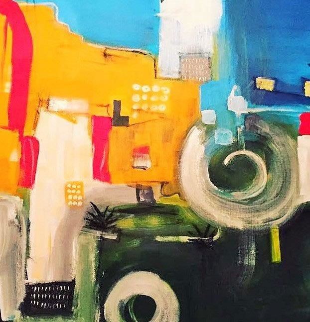 Antonella Gasparin: Omaggio a Kandinsky - Acryl auf Leinwand, 100 x 100 cm
