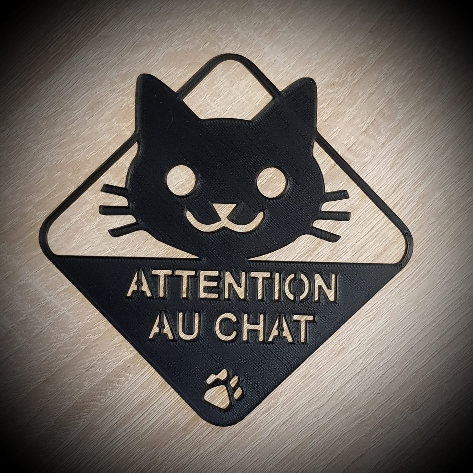 Pancarte "Attention au chat"