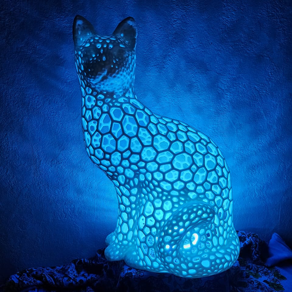 Lampe d'ambiance Chat Voronoï