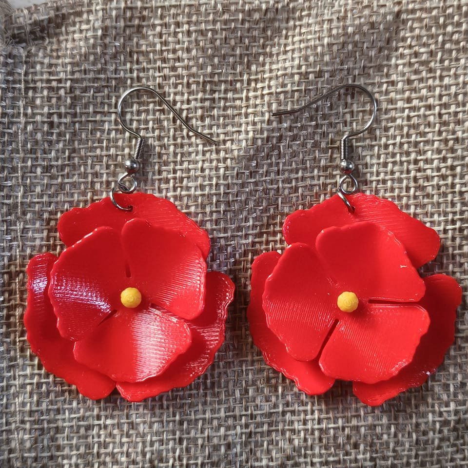 Boucles d'oreilles "Jolis coquelicots"