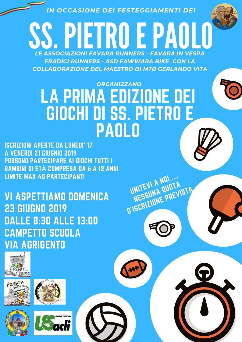 1° Edizione dei giochi di Ss. Pietro e Paolo