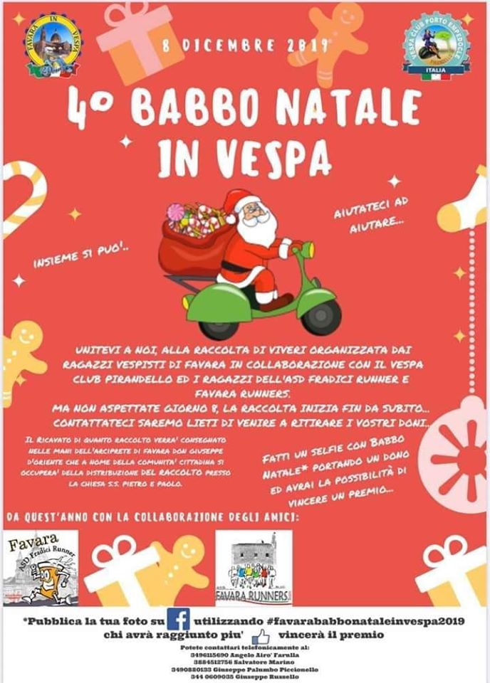 Al via l'organizzazione del 4° Babbo Natale in Vespa