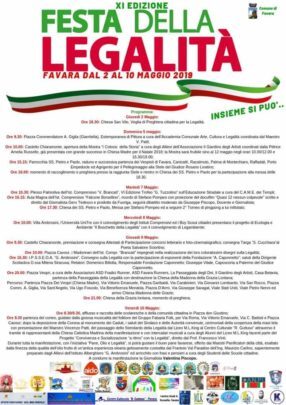 XI Edizione Festa della Legalità: A Favara si susseguono gli eventi in favore della legalità