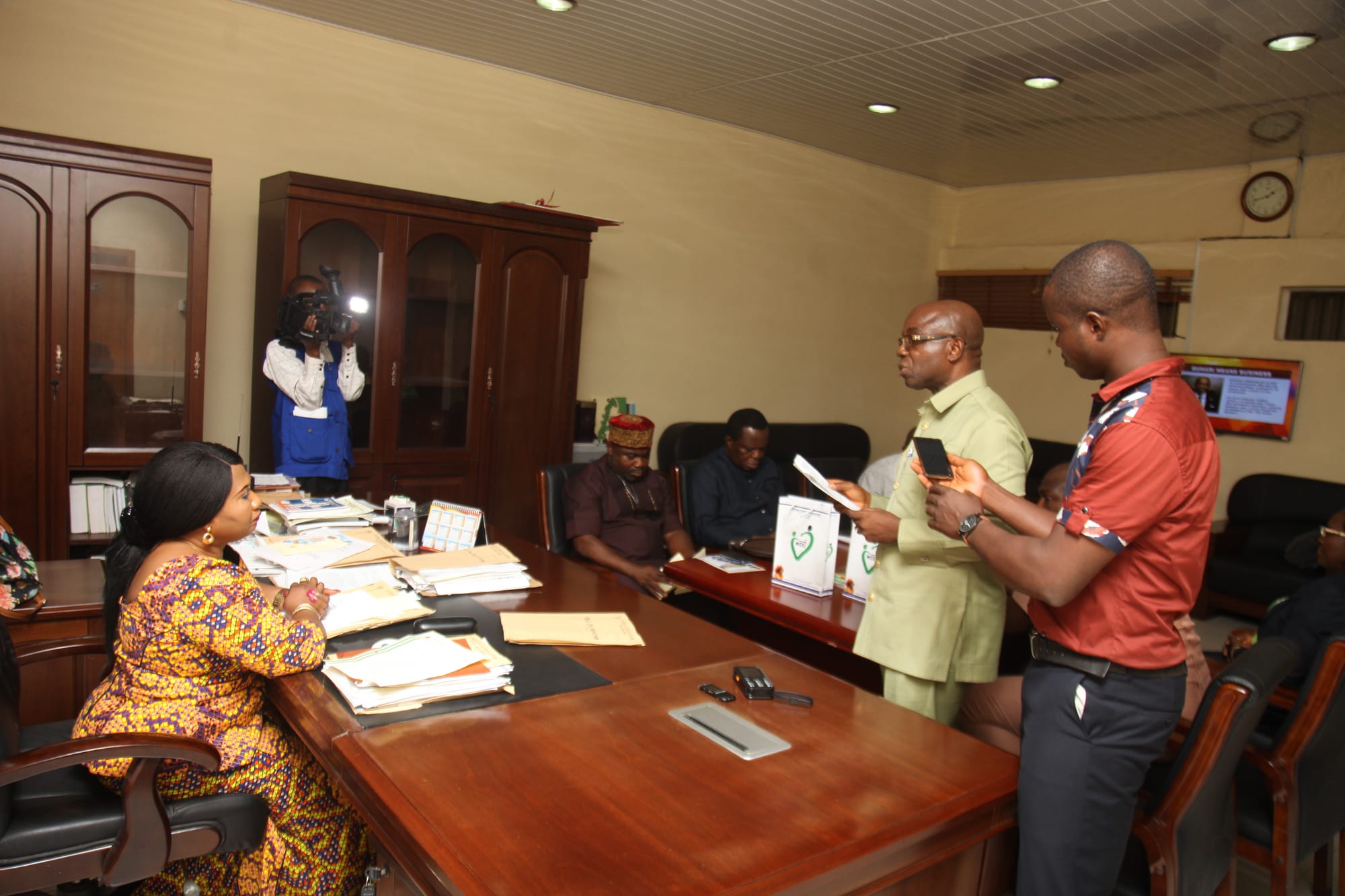 MCEF Chairman presenting the Foundation to Rt. Hon Rita Mmaduagwu, Speaker ASHA