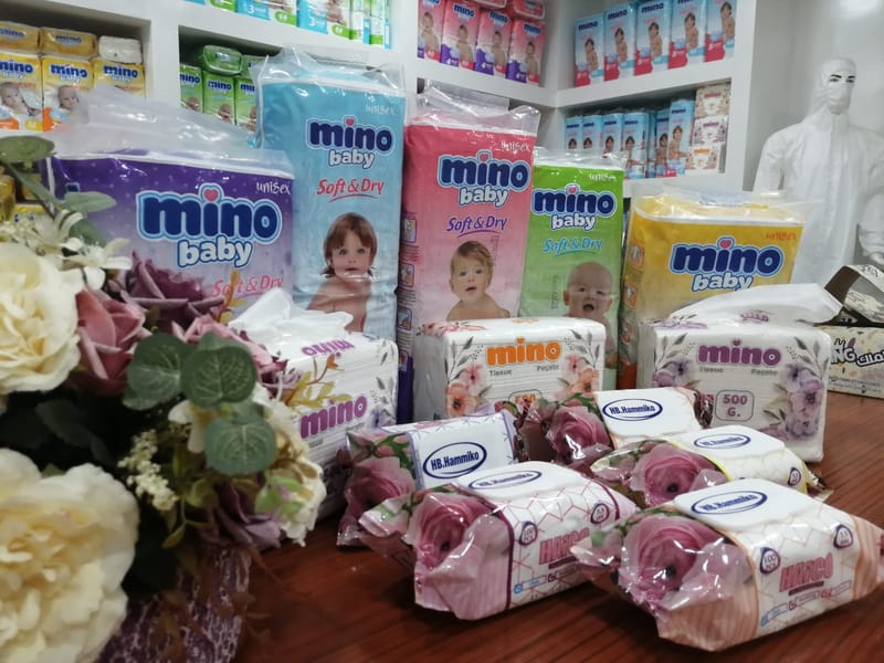 Premium Turkish Diapers, wipes, and tissues