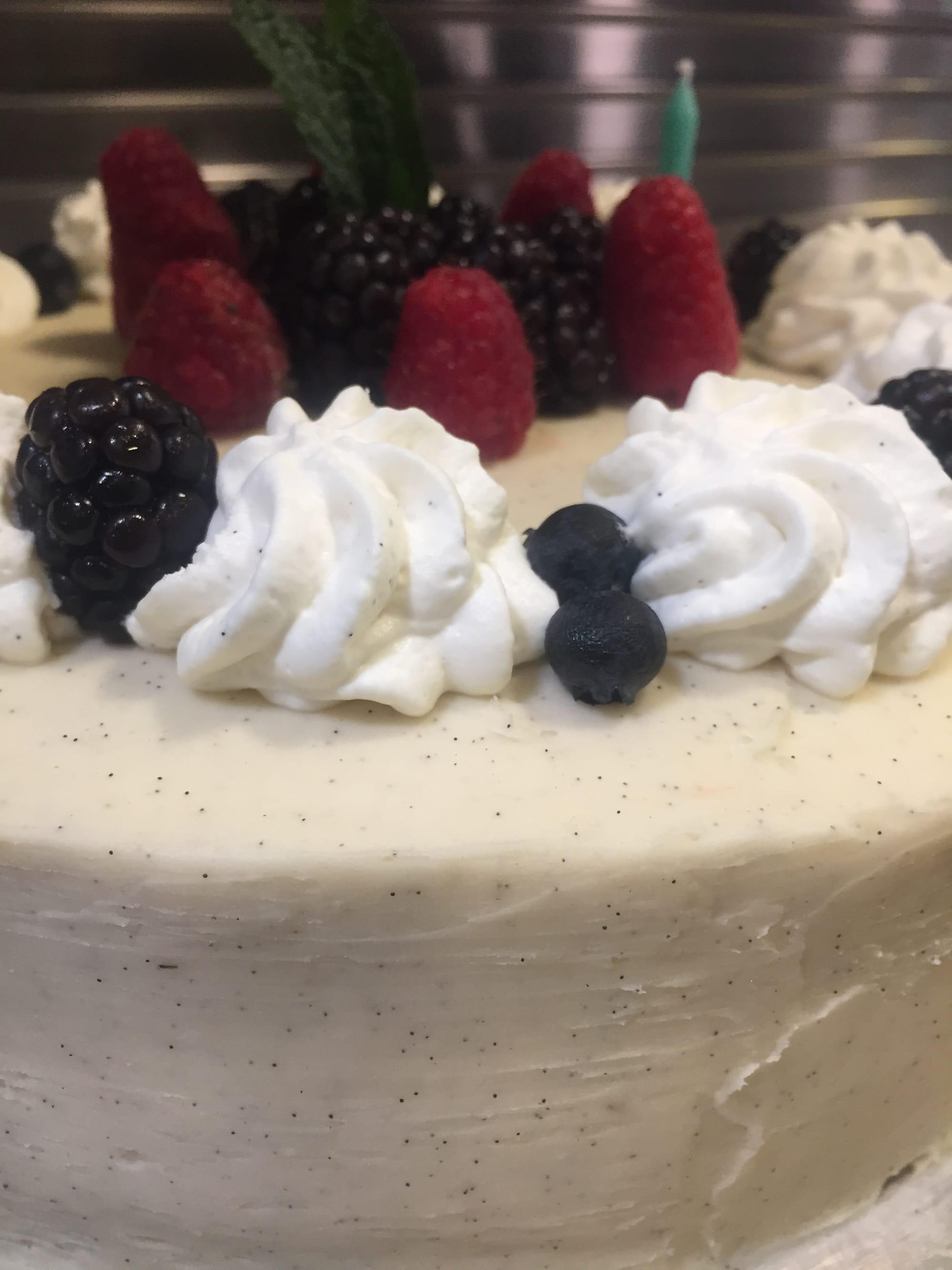 Berry Cake with Cream Cheese Frosting