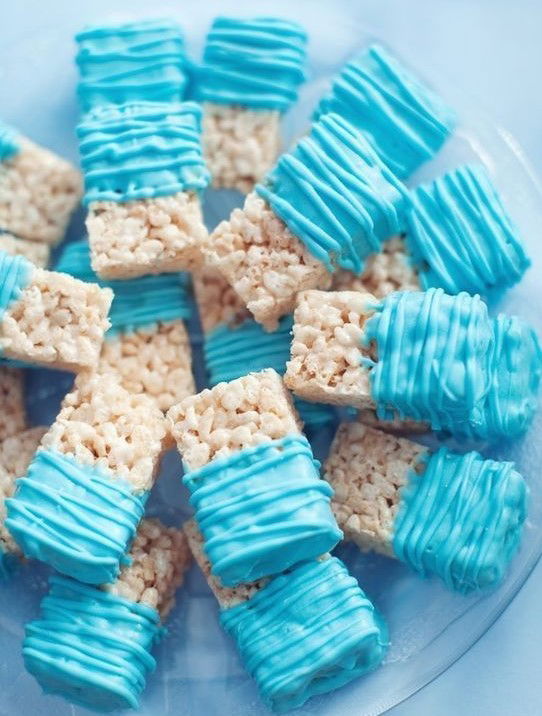 Gender Reveal Rice Krispy Treats