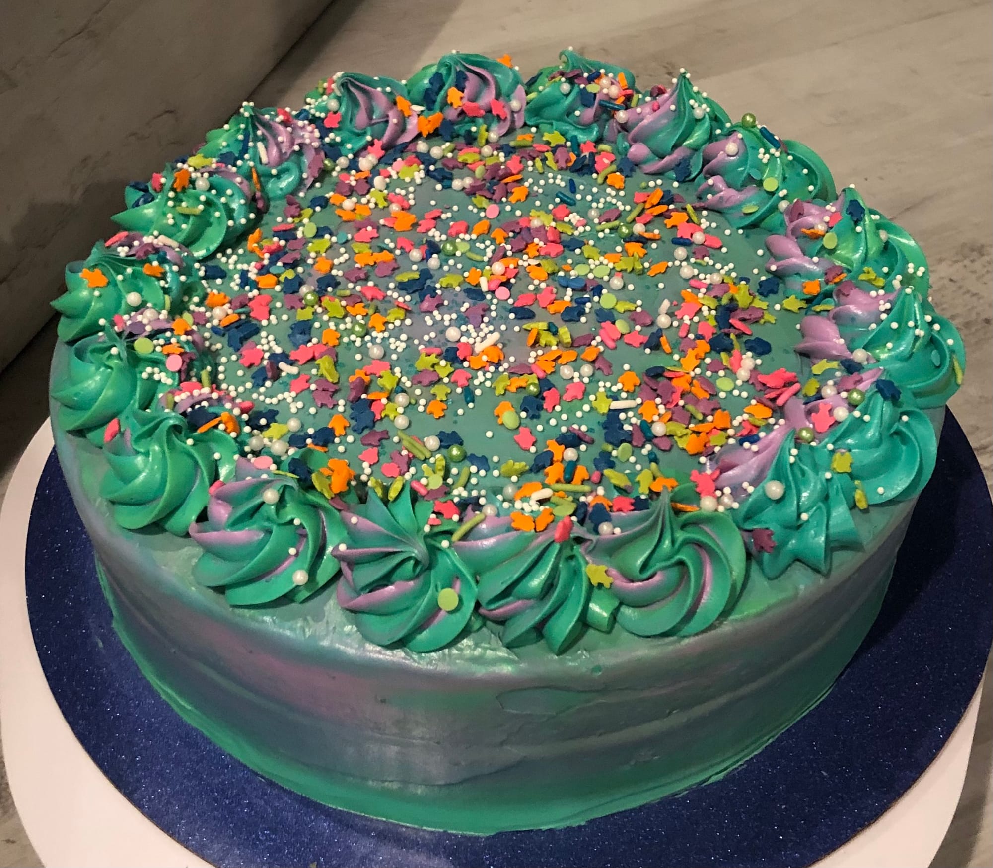 Tie-Dye Birthday Cake