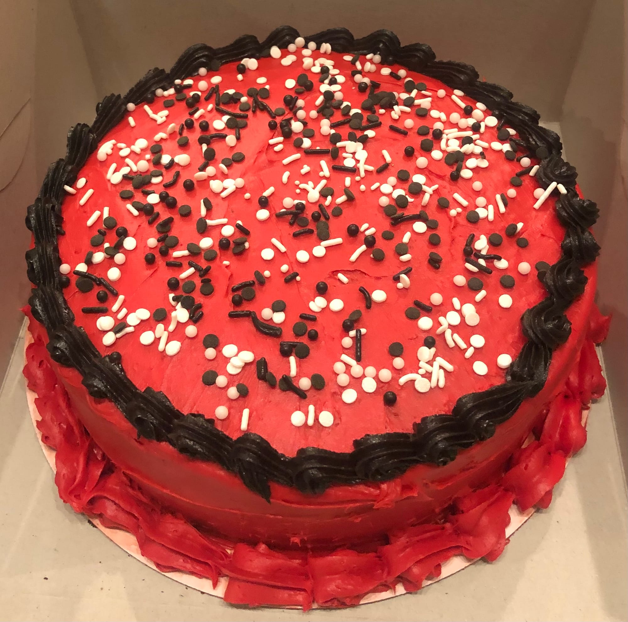 2 Layer Vanilla Birthday Cake With Buttercream Frosting