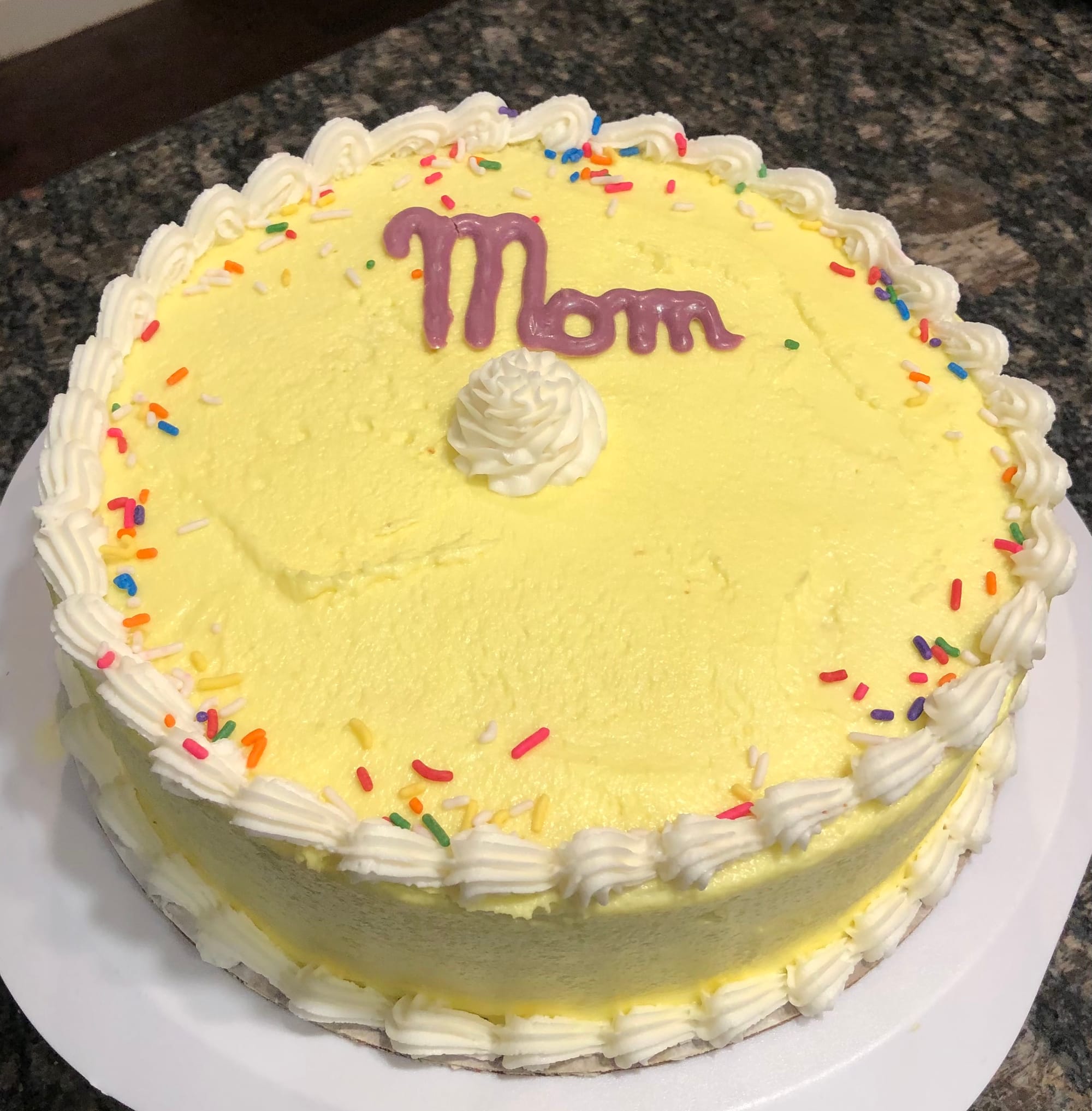 2 Layer Lemon Cake With Lemon Buttercream Frosting
