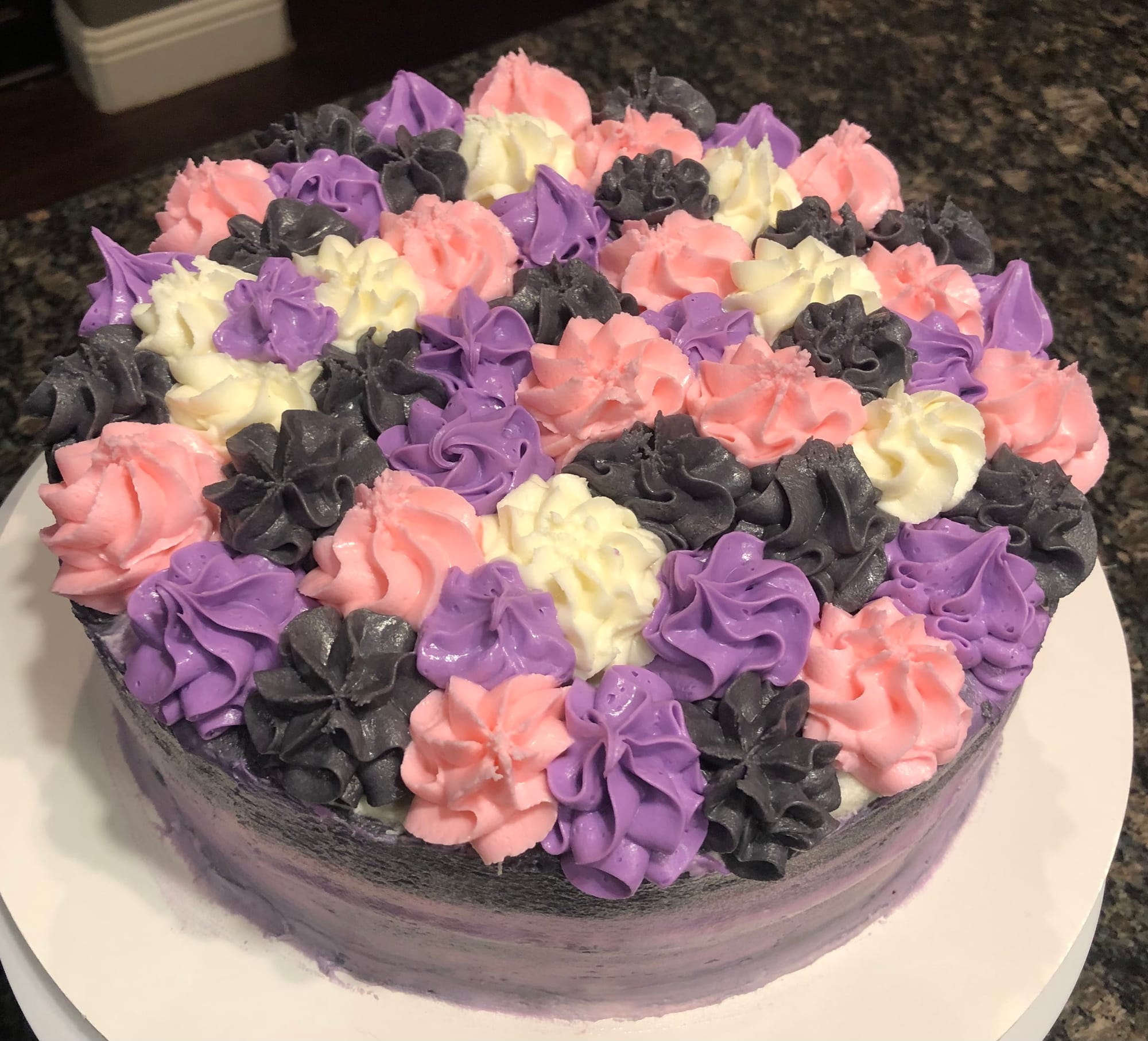 2 Layer Red Velvet Peek-A-Boo Cake With Buttercream Frosting