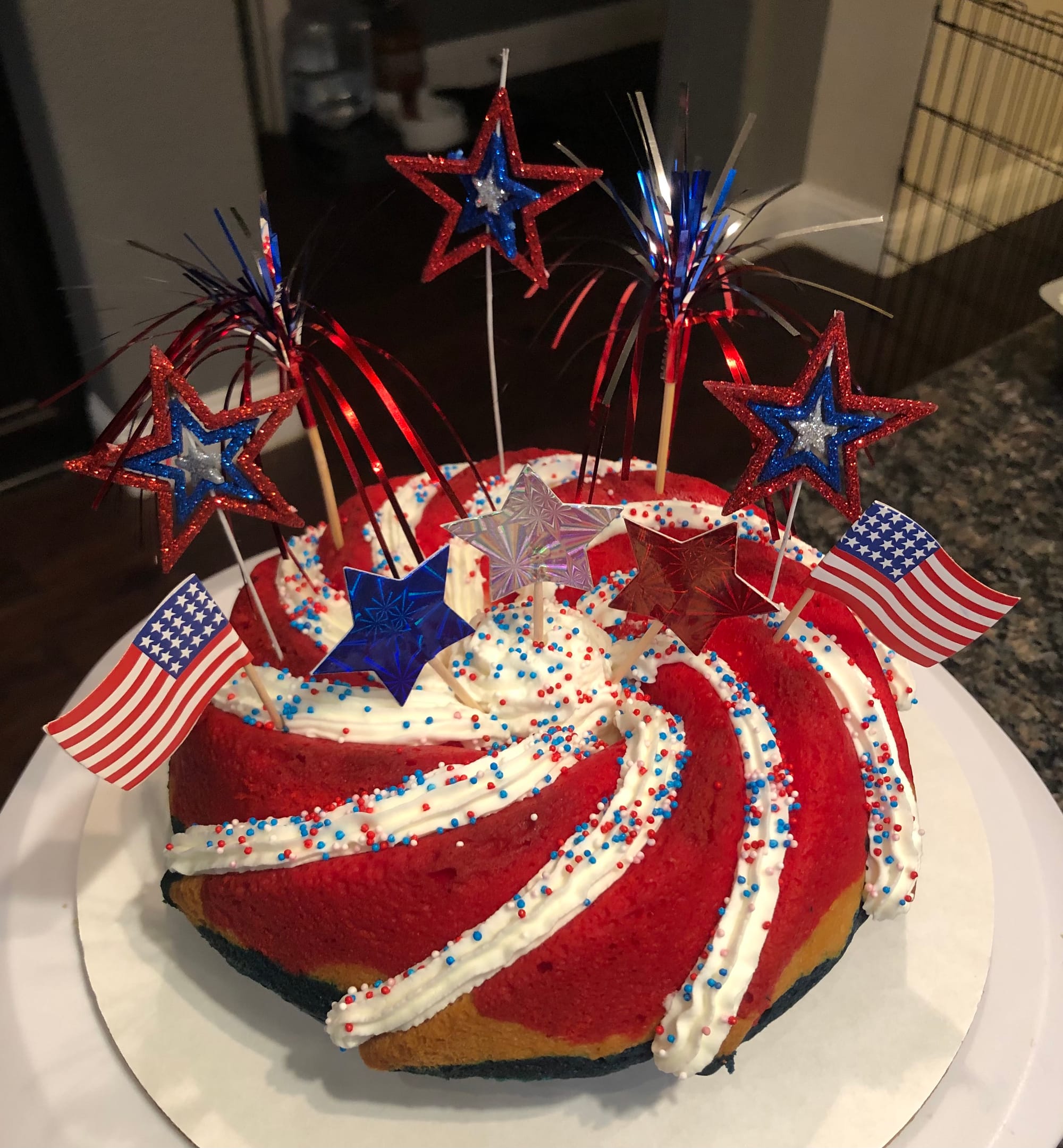 Patriotic Vanilla Bundt Cake