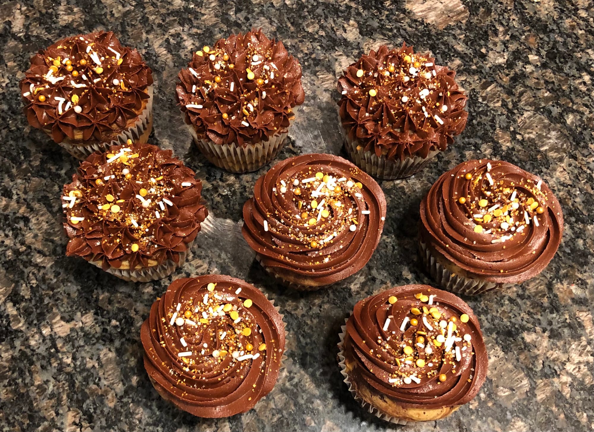 Marble Cupcakes With Chocolate Fudge Buttercream Frosting