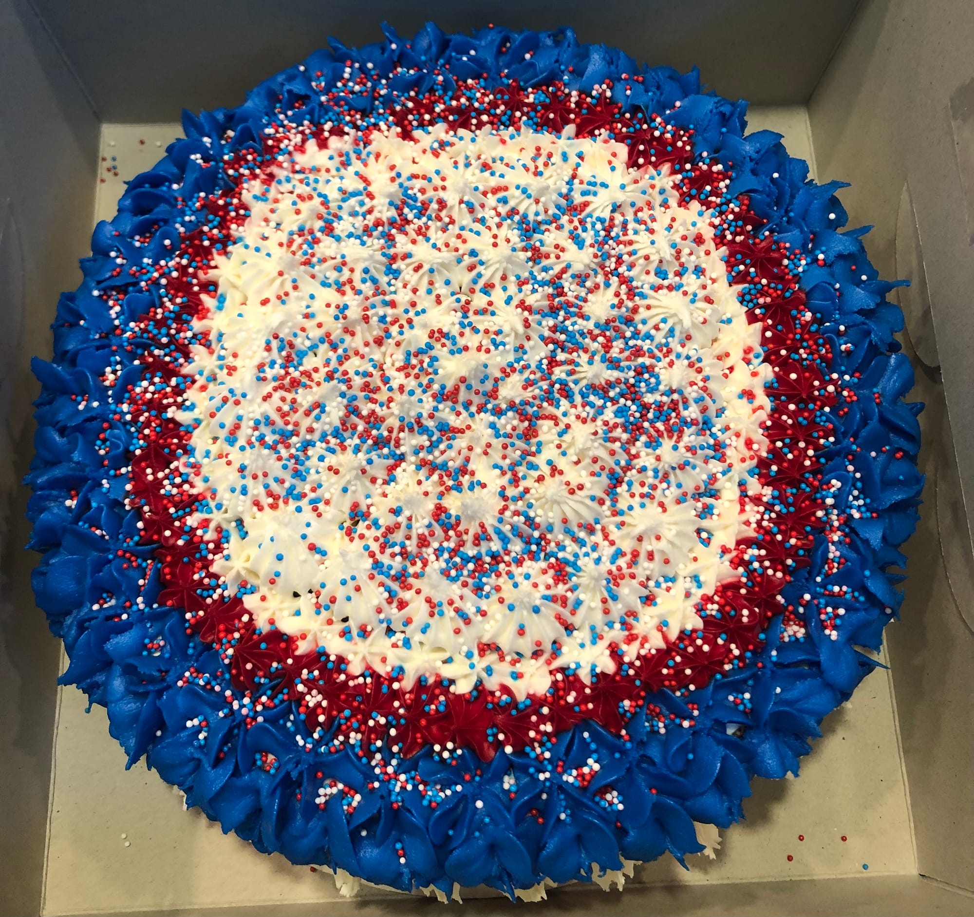 4th Of July Oreo Cake With Buttercream Frosting