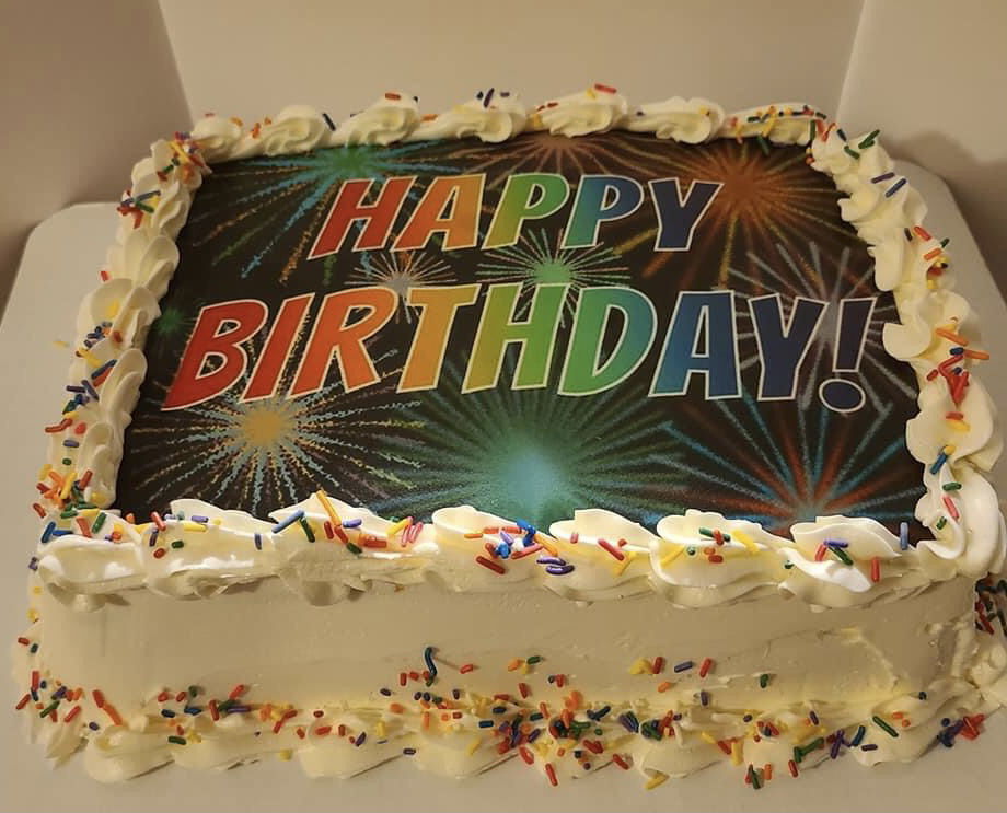 2 Layer Vanilla & Chocolate Sheet Cake With Buttercream Frosting