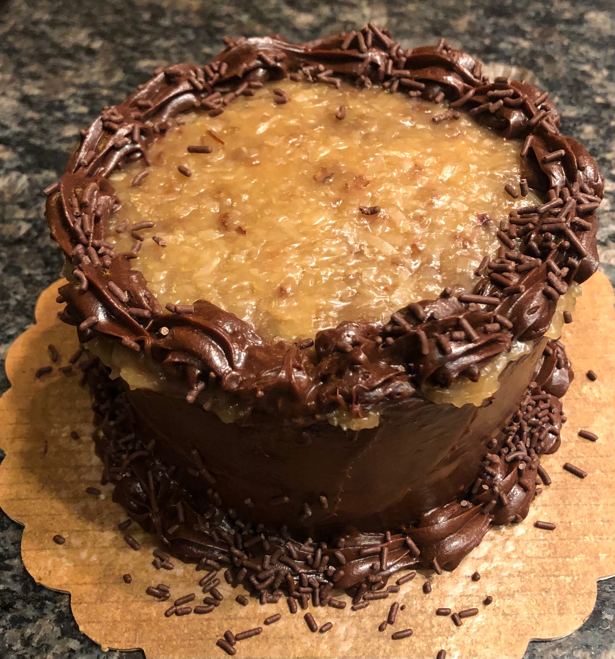 Mini 6 Inch 2 Layer German Chocolate Cake