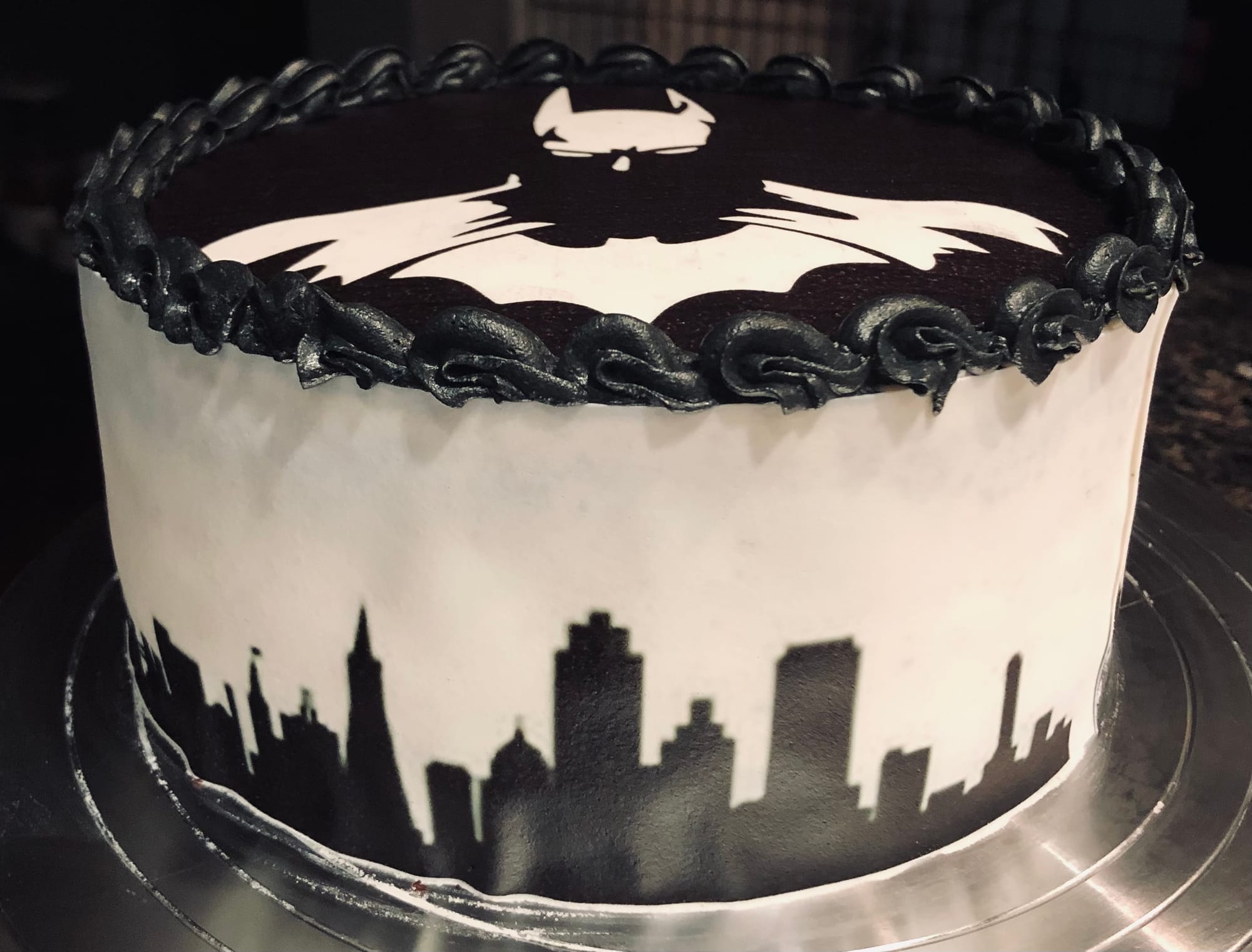 2 Layer Chocolate Batman Cake