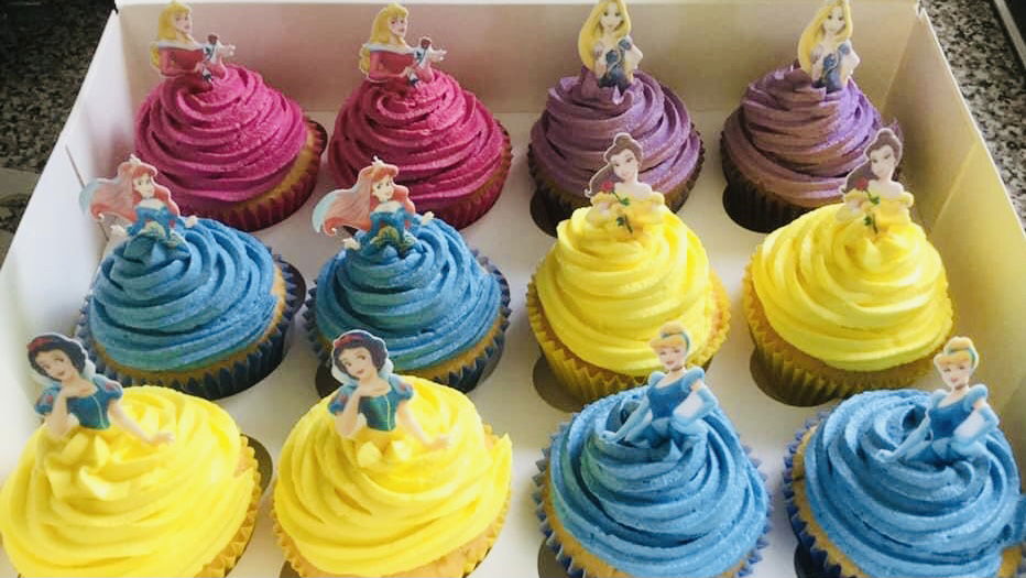 Vanilla Disney Princess Cupcakes