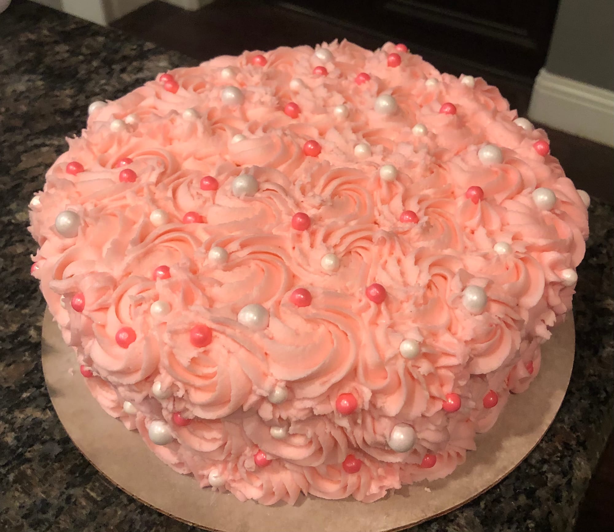 2 Layer Oreo Baby Shower Cake With Buttercream Frosting