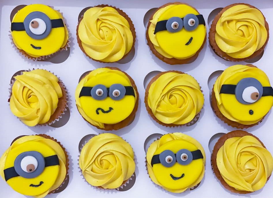Vanilla Minion Cupcakes