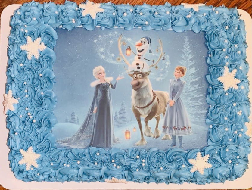 Funfetti Frozen Sheet Cake With Buttercream Frosting