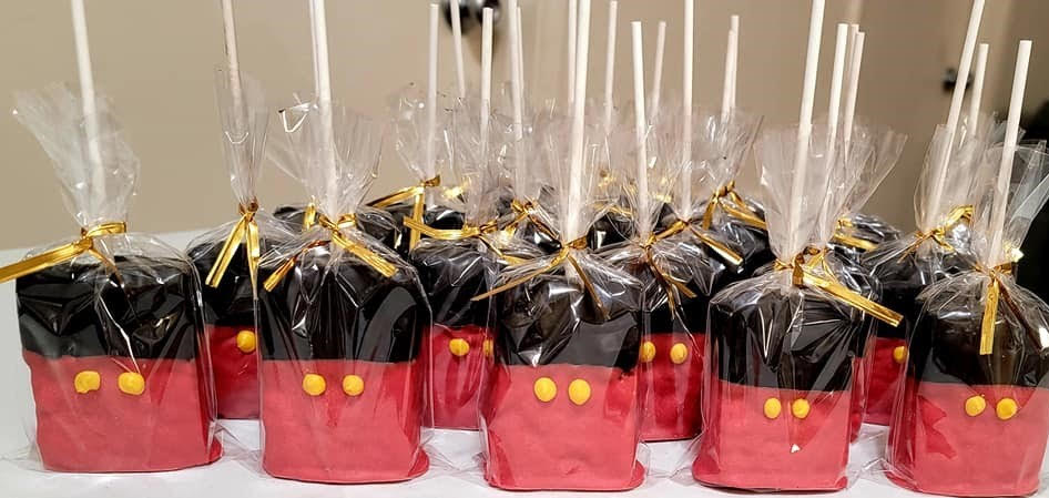 Mickey Mouse Chocolate Covered Rice Crispy Treats