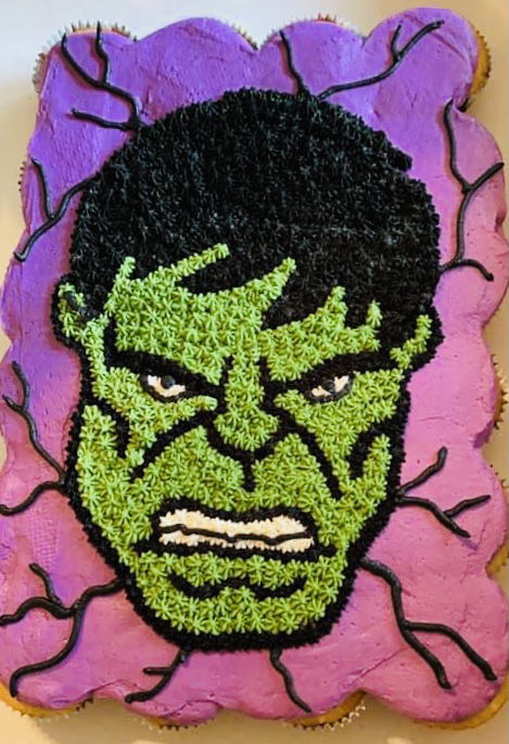 Vanilla The Hulk Pull Apart Cake Cupcakes