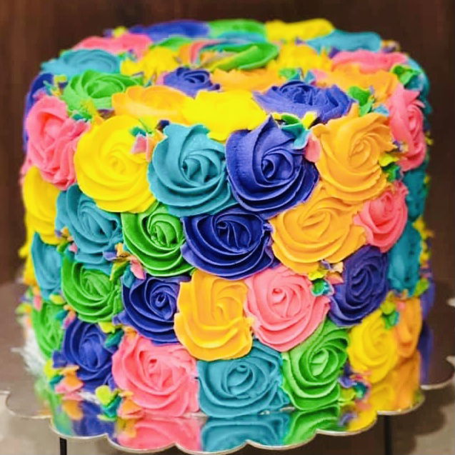 3 layer Marble Cake With Buttercream Frosting