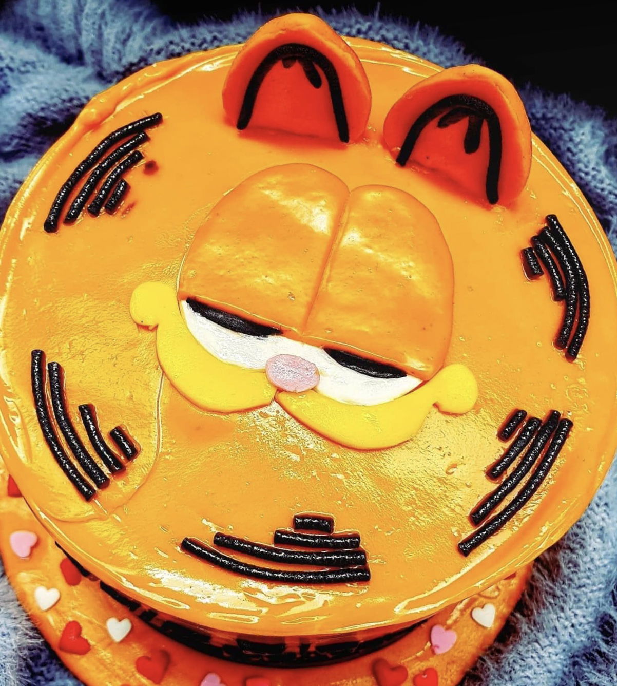2 Layer Chocolate Garfield Cake With Buttercream Frosting and Fondant