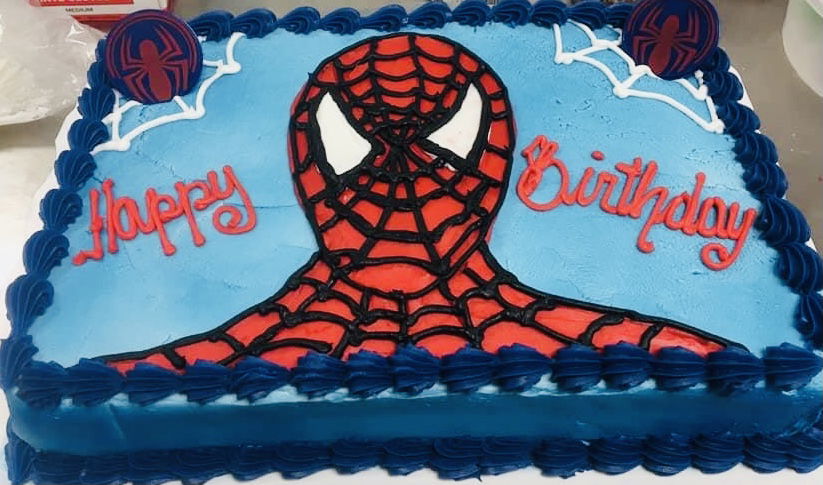 Chocolate Spider-Man Cake With Buttercream Frosting