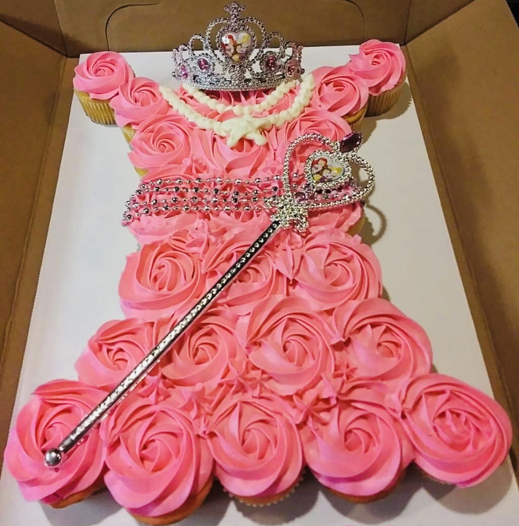 Disney Princess Vanilla and Chocolate Pull Apart Cake Cupcakes